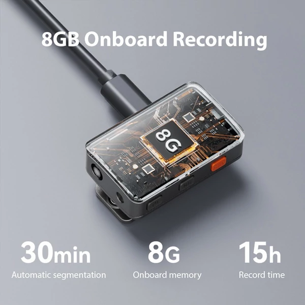 Boya Boyamic-120 egygombos 2,4G vezeték nélküli mikrofon rendszer, 300 m átvitellel, 8G memóriával iOS, Android, kamera és számítógéphez - 2 adóval