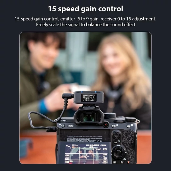 Boya Boyamic-120 egygombos 2,4G vezeték nélküli mikrofon rendszer, 300 m átvitellel, 8G memóriával iOS, Android, kamera és számítógéphez - 1 adóval