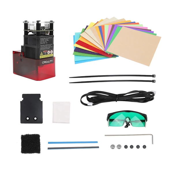 Creality Ender-3 S1 CV-Lézer Modul 24V 1.6W Lézerfej, kompatibilis Ender-3 S1 Pro/Plus, precíz fókuszálás, koromelnyelés, szemvédelem