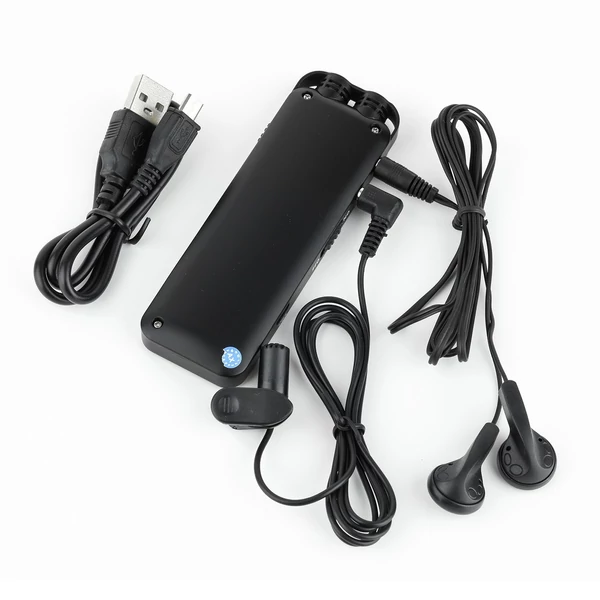 16GB digitális hangrögzítő, hangvezérelt felvétel, MP3 lejátszó, 72 óra rögzítés, jelszavas védelem, előadásokhoz és interjúkhoz