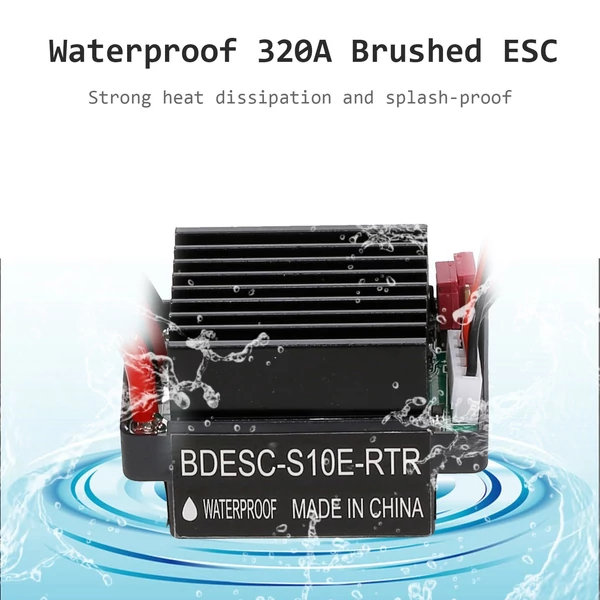 320A ESC kefés előre-hátra elektromos sebességszabályzó fékkel, vízálló, 2-3S akkumulátorhoz, HSP, Redcat, Traxxas, Tamiya RC autóhoz/csónakhoz