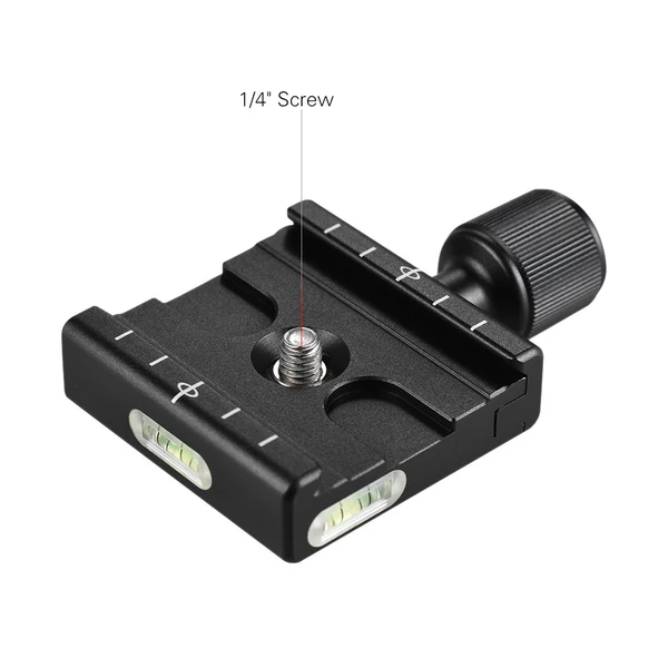 Andoer QR-50 Gyorscseretalp Szorító Adapter beépített vízmértékkel, Arca Swiss / RRS / Wimberley állvány gömbfejhez