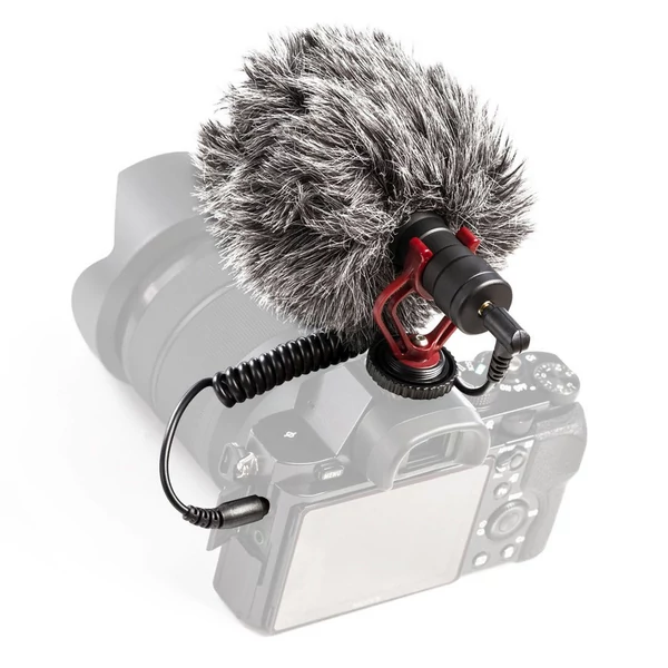 BOYA BY-MM1 mini kardioid kondenzátor mikrofon – univerzális videómikrofon 3,5 mm jack csatlakozóval okostelefonhoz, fényképezőgéphez, PC-hez