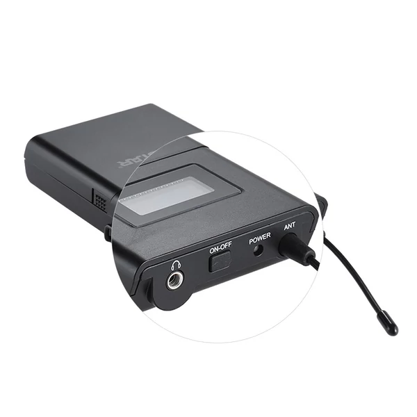 Takstar WPM-200R UHF Vezeték nélküli Fülmonitor Vevő - LCD Kijelzővel, 6 Választható Csatorna, 50m Hatótávolság