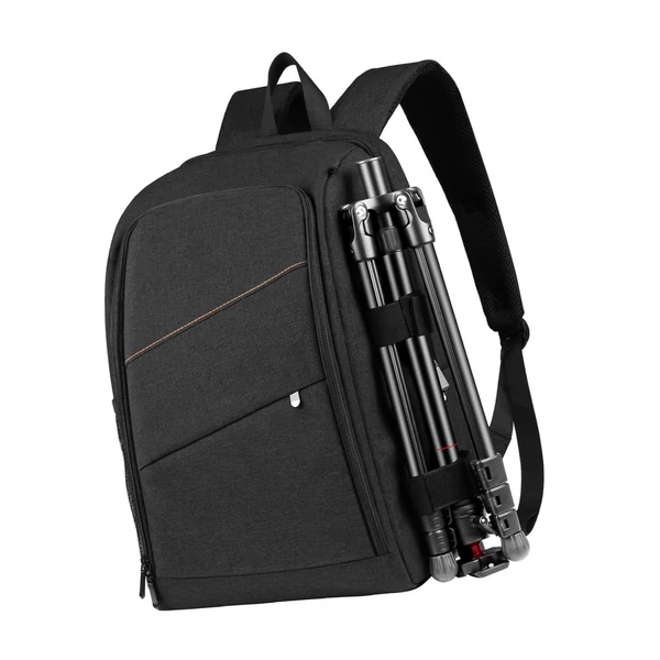 Fényképezőgép hátizsák nagy kapacitású kamera táska laptop rekesszel állványtartóval esővédővel - Fekete