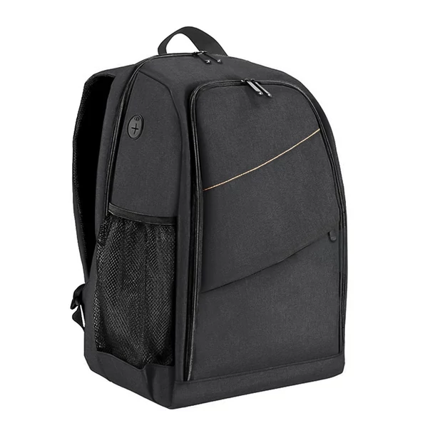 Fényképezőgép hátizsák nagy kapacitású kamera táska laptop rekesszel állványtartóval esővédővel - Fekete