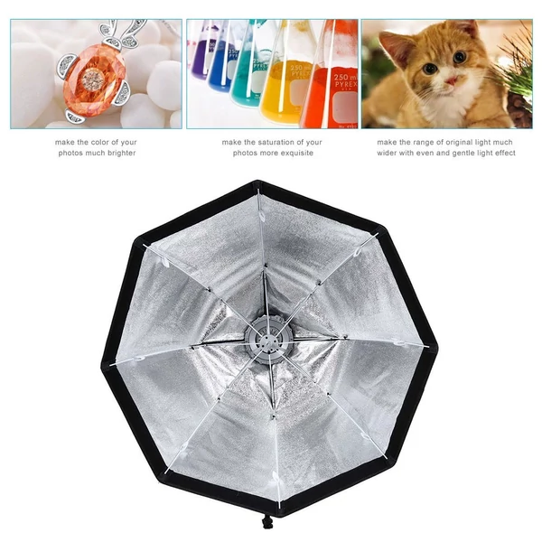 Godox SB-UE 80 cm hordozható nyolcszögletű méhsejtrácsos ernyő softbox Bowens bajonettel speedlite-hoz