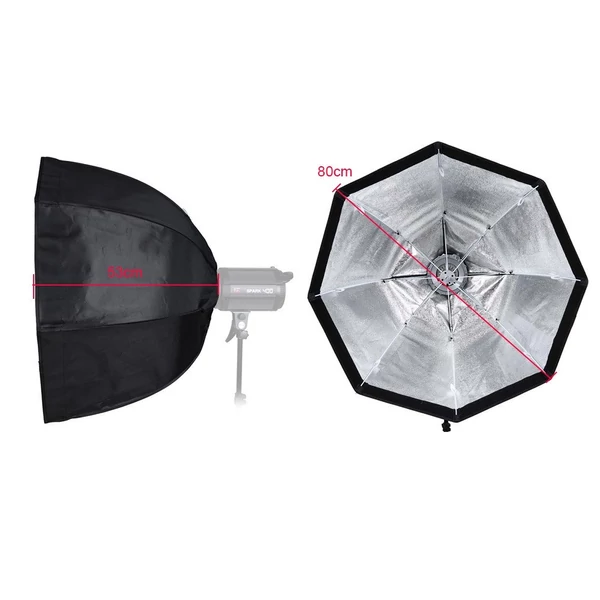 Godox SB-UE 80 cm hordozható nyolcszögletű méhsejtrácsos ernyő softbox Bowens bajonettel speedlite-hoz
