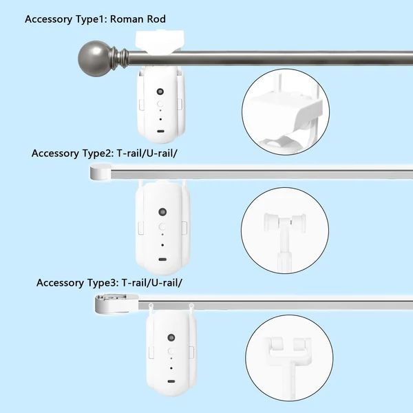 Tuya okos függönymotor BT hangvezérlésű kapcsoló, elektromos függönyrobot, appvezérlés, időzítő, Alexa/Google - 1 db