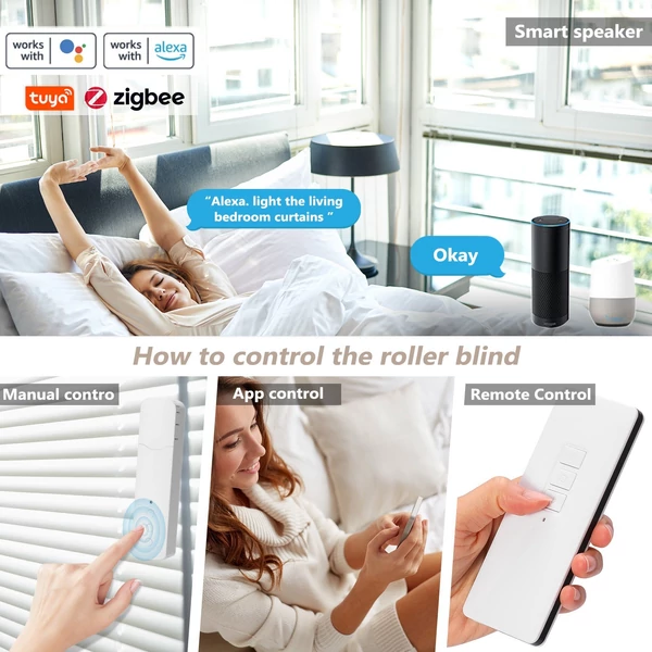 Tuya ZigBee TM616EGZT intelligens gyöngyláncos függönymotor, okos otthoni, hotel, halk, app- és hangvezérlés, Alexa kompatibilis