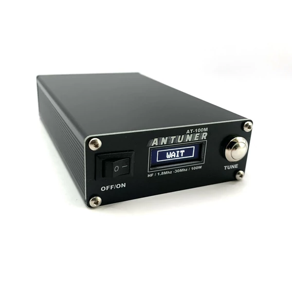 Antuner mindenes 1,8–30 MHz 100 W antennahangoló beépített állóhullámmérővel és teljesítménymérővel HF rádióhoz (usdx g1m ft-818 817 ic-705)