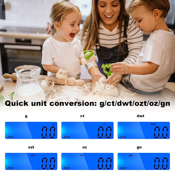 1 kg/0,1 g pontos elektromos konyhai mérleg, kávé- és élelmiszermérleg, gramm méréshez
