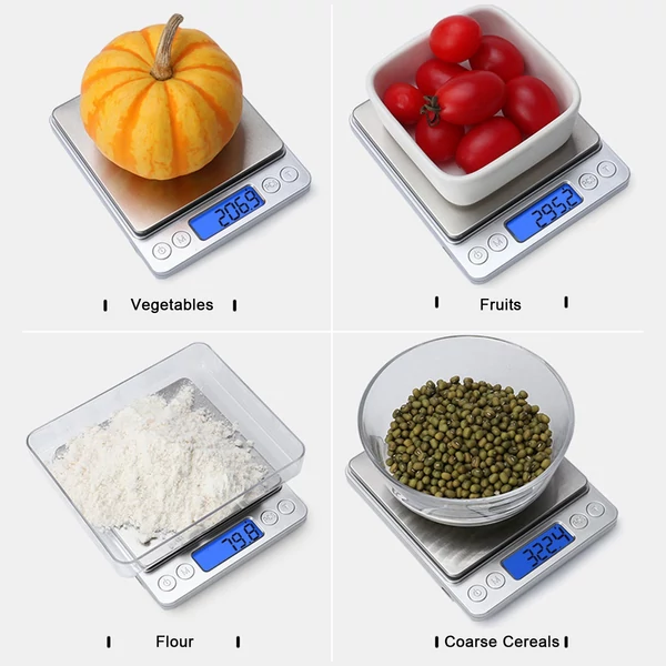 1 kg/0,1 g pontos elektromos konyhai mérleg, kávé- és élelmiszermérleg, gramm méréshez