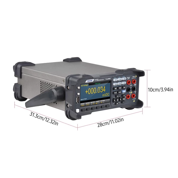 Hantek HDM3055 digitális asztali multiméter, nagy pontosságú 5 1/2 digites, 4,3" LCD, 30 kS/s adatgyűjtés, True RMS, hőmérsékletmérés
