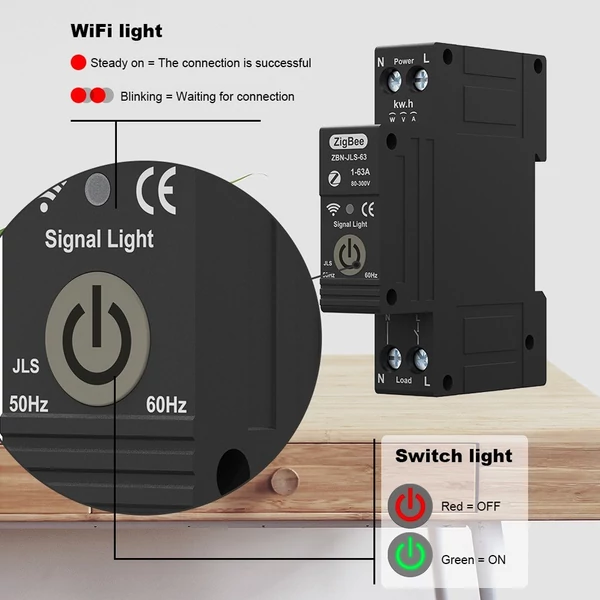 Tuya Zigbee intelligens áramkörmegszakító, távirányítás, hangvezérlés, vezeték nélküli, app, asszisztens és Alexa kompatibilis