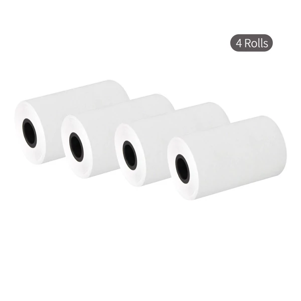4 tekercs hőpapír (57x40 mm) fehér hőpapír blokknyomtatóhoz, pénztárgéphez, 58 mm-es POS nyomtatóhoz