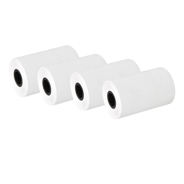 4 tekercs hőpapír (57x40 mm) fehér hőpapír blokknyomtatóhoz, pénztárgéphez, 58 mm-es POS nyomtatóhoz