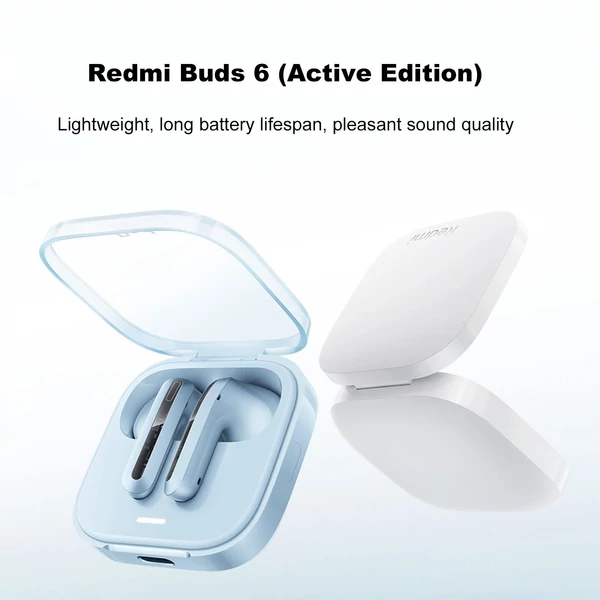 Redmi Buds6 vezeték nélküli fülhallgató BT 5.4 félbeillesztős, zajszűrős, 30 óra üzemidő, IPX4 vízálló - Fehér