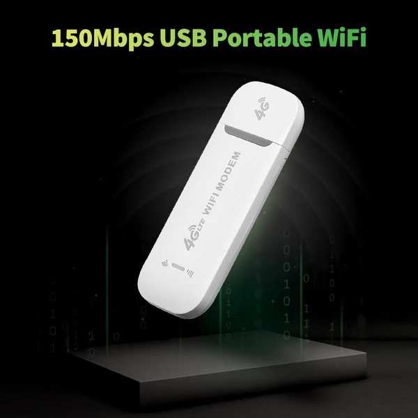 4G LTE wifi modem 150mbps hordozható usb wifi adapter wifi hotspot európai, ázsiai és afrikai régióhoz (Fehér)