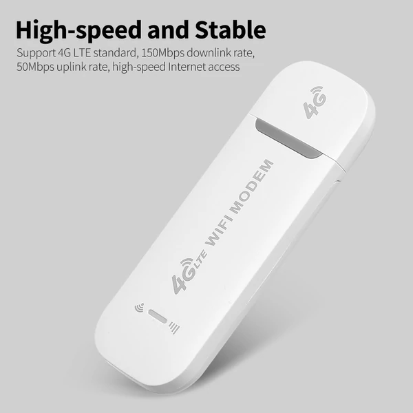 4G LTE wifi modem 150mbps hordozható usb wifi adapter wifi hotspot európai, ázsiai és afrikai régióhoz (Fehér)