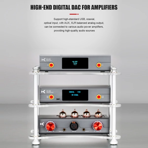 XDuoo MU-604 nagy teljesítményű DAC digitális audio dekóder előerősítő ES9018K2M *2 USB DAC chip optikai koaxiális bemenet