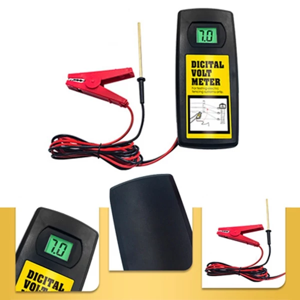 9,9 kv digitális kerítés teszter otthonra, kertbe, lóhoz, haszonállathoz, LCD kijelzővel, háttérvilágítással