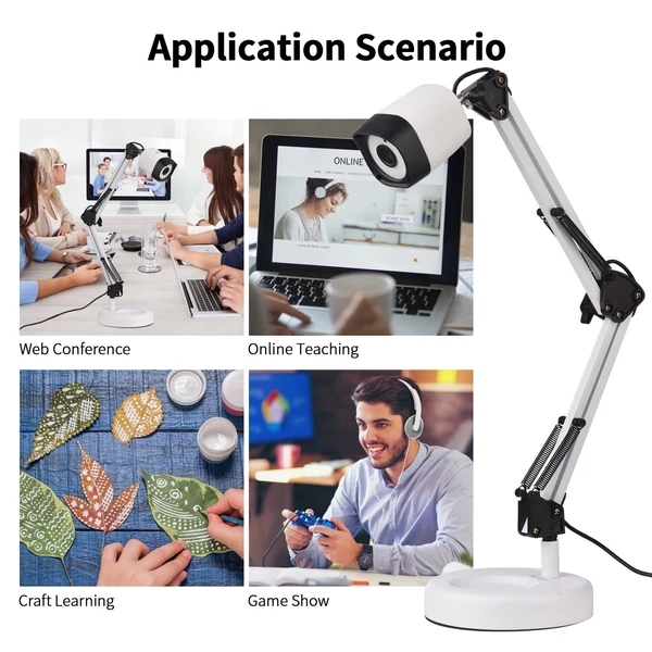 2 az 1-ben dokumentumszkenner kamera és webkamera autofókusszal, LED fénnyel, 8 MP HD, A3, Mac/Windows/Chrome kompatibilis
