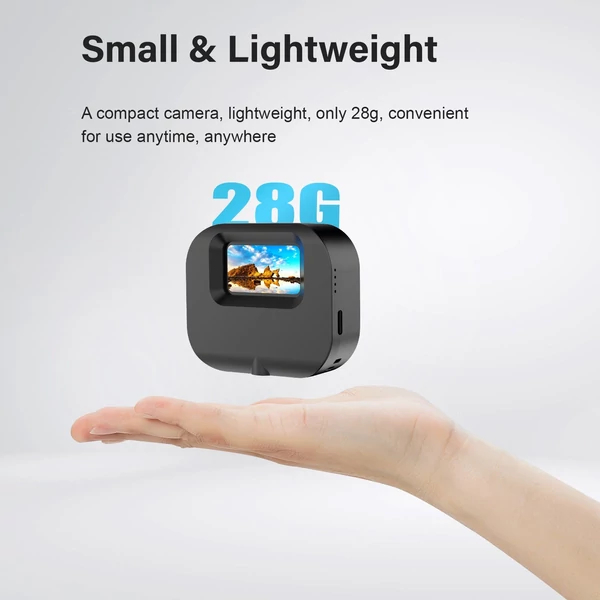 1080p mini sportkamera, 1,47 hüvelykes IPS kijelzővel, 130°-os nagylátószögű lencsével, töltőtokkal, 32 GB TF kártyával vloghoz - Fekete