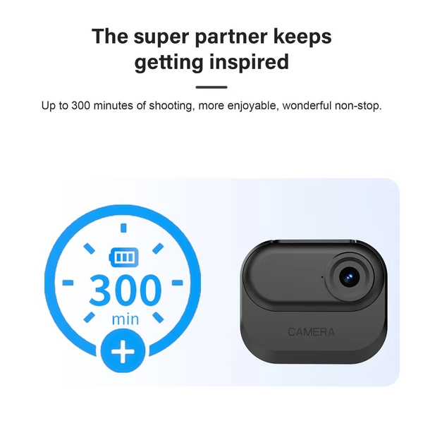 1080p mini sportkamera, 1,47 hüvelykes IPS kijelzővel, 130°-os nagylátószögű lencsével, töltőtokkal, 32 GB TF kártyával vloghoz - Fekete