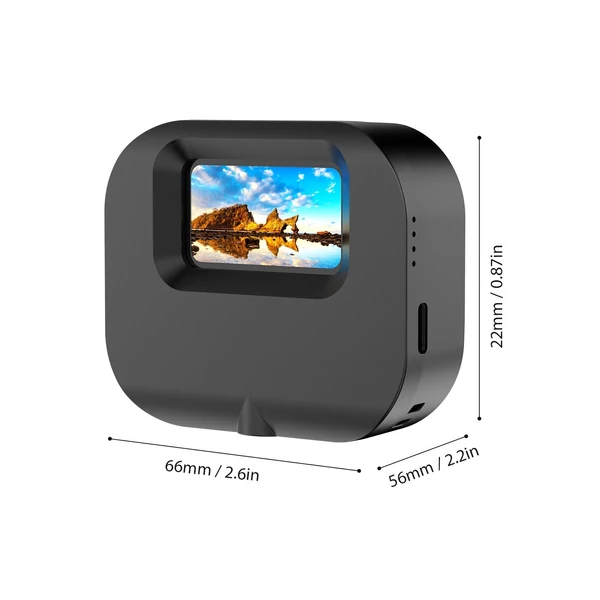 1080p mini sportkamera, 1,47 hüvelykes IPS kijelzővel, 130°-os nagylátószögű lencsével, töltőtokkal, 32 GB TF kártyával vloghoz - Fekete