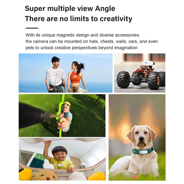 1080p mini sportkamera, 1,47 hüvelykes IPS kijelzővel, 130°-os nagylátószögű lencsével, töltőtokkal, 32 GB TF kártyával vloghoz - Fehér