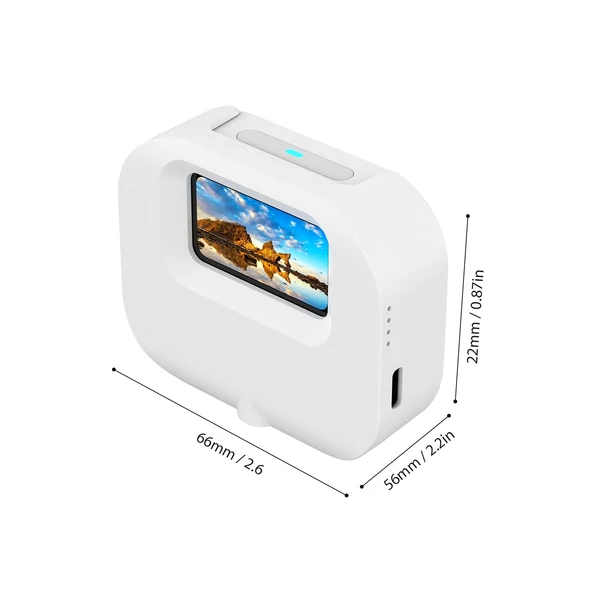 1080p mini sportkamera, 1,47 hüvelykes IPS kijelzővel, 130°-os nagylátószögű lencsével, töltőtokkal, 32 GB TF kártyával vloghoz - Fehér