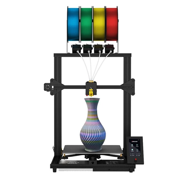 ZONESTAR Z8PM4 Pro FDM 3D nyomtató, 300x300x400 mm, 4-az-1-ben fém extruder, színes nyomtatás, automata szintezés