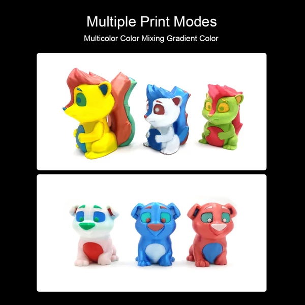 ZONESTAR Z8PM4 Pro FDM 3D nyomtató, 300x300x400 mm, 4-az-1-ben fém extruder, színes nyomtatás, automata szintezés