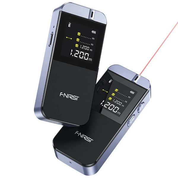 Fnirsi IR40 infravörös távolságmérő, nagy pontosságú, okos mérőeszköz, háttérvilágításos LCD kijelző, hordozható, m/in/ft egységváltás