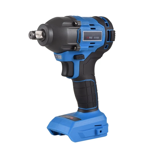 20 V-os vezeték nélküli, kefementes ütvecsavarozó 1/2" tokmánnyal, 350 Nm nyomatékkal, 6 dugókulccsal, 2,0 Ah akkumulátorral