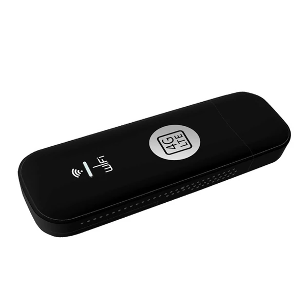Hordozható 4G USB wifi router, 8 eszköz támogatás, LTE, nagy sebességű vezeték nélküli hotspot utazáshoz - Fekete