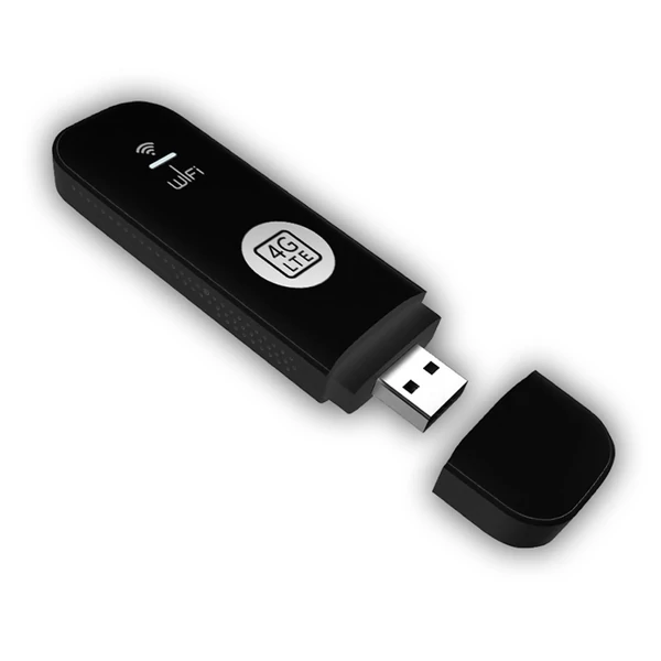 Hordozható 4G USB wifi router, 8 eszköz támogatás, LTE, nagy sebességű vezeték nélküli hotspot utazáshoz - Fekete