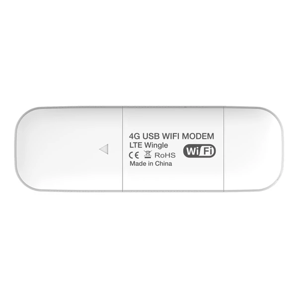 Hordozható 4G USB wifi router, 8 eszköz támogatás, LTE, nagy sebességű vezeték nélküli hotspot utazáshoz - Fehér