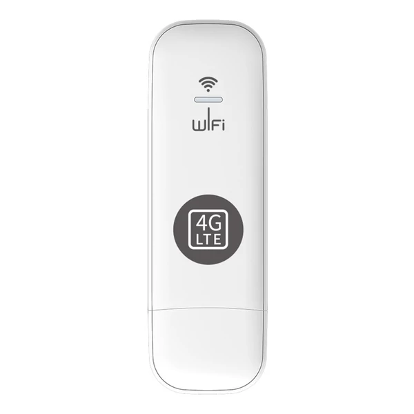 Hordozható 4G USB wifi router, 8 eszköz támogatás, LTE, nagy sebességű vezeték nélküli hotspot utazáshoz - Fehér