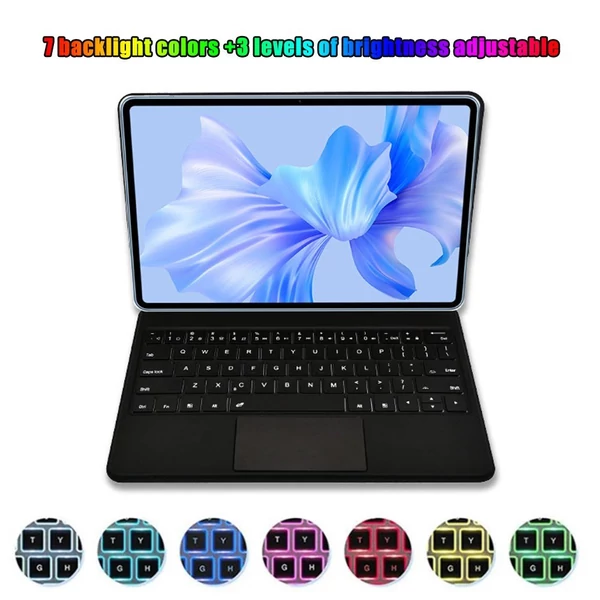 Lebegő mágneses billentyűzet 12,4 hüvelykes Samsung Galaxy Tabhoz – Intelligens, hordozható kialakítás - Fekete