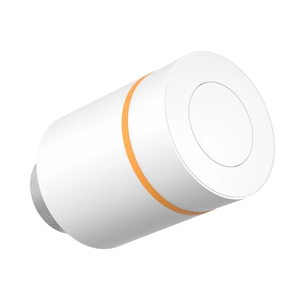 Okos termosztatikus radiátorszelep LED kijelzővel, programozható termosztát, mobilapp/hangvezérlés - Fehér-narancs