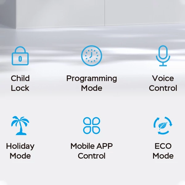 Okos termosztatikus radiátorszelep LED kijelzővel, programozható termosztát, mobilapp/hangvezérlés - Fehér
