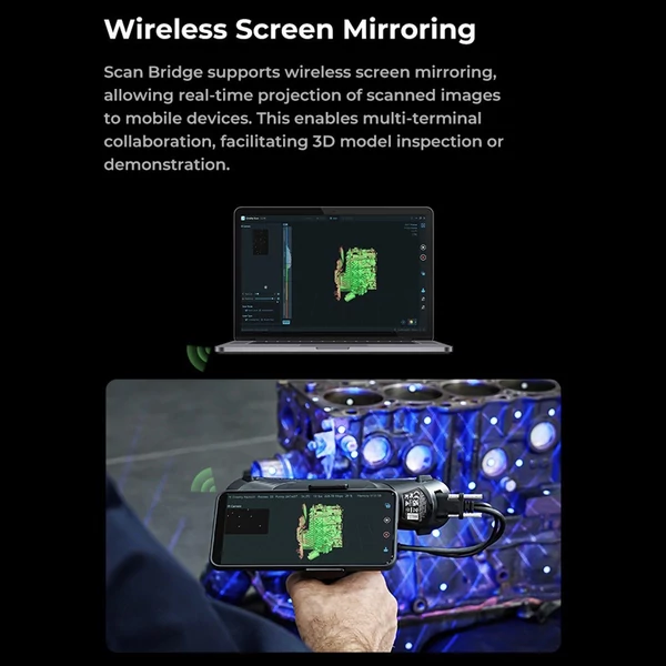 Creality ScanBridge 3D szkennerhez (RaptorX/CR-Scan Raptor) – Vezeték nélküli vezérlő, wifi, gyors adatátvitel, táskával