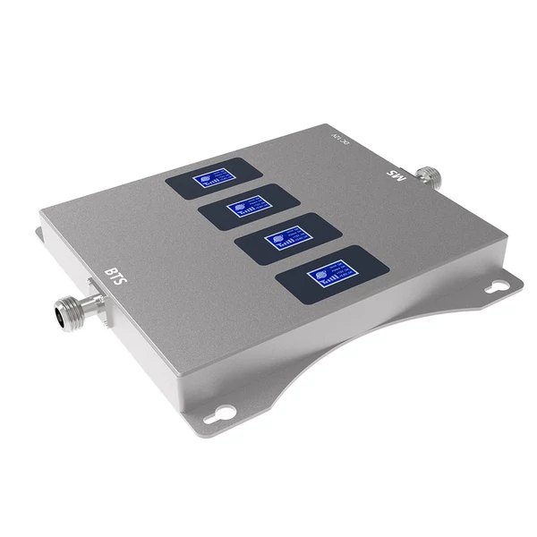 4 sávos mobiltelefon jel erősítő (800/900/1800/2100 MHz GSM DCS 2G/3G/4G/LTE ismétlő) bel- és kültéri használatra, 1000㎡ lefedettség, 75 dB erősítés - C szett