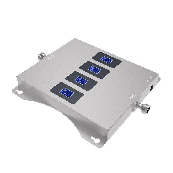 4 sávos mobiltelefon jel erősítő (800/900/1800/2100 MHz GSM DCS 2G/3G/4G/LTE ismétlő) bel- és kültéri használatra, 1000㎡ lefedettség, 75 dB erősítés - C szett