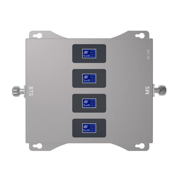 4 sávos mobiltelefon jel erősítő (800/900/1800/2100 MHz GSM DCS 2G/3G/4G/LTE ismétlő) bel- és kültéri használatra, 1000㎡ lefedettség, 75 dB erősítés - C szett