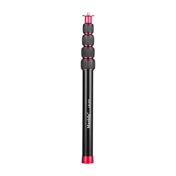 Manbily LR-255 állványhosszabbító rúd állványhoz, monopodhoz, gimbalhoz, alumínium, 33,5–108 cm, 1/4" és 3/8" adapterrel
