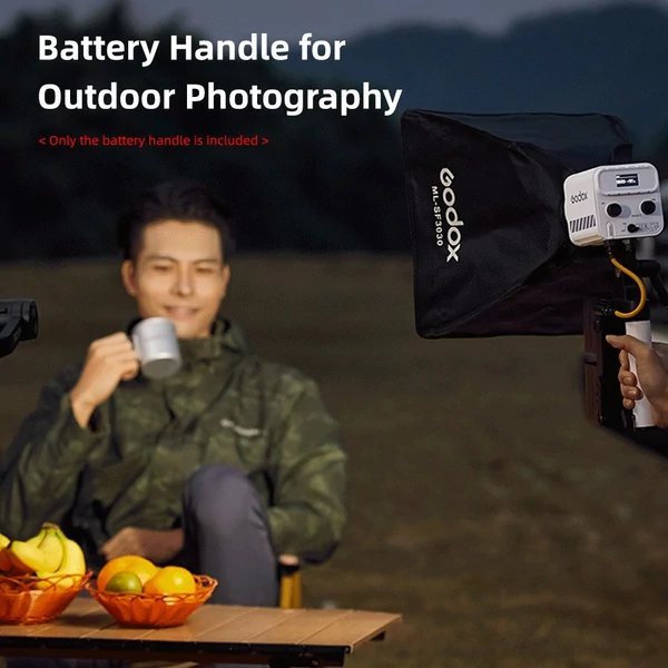 Godox AK-B02 akkumulátoros markolat V-lock V-mount akkumulátor tartó Godox ML60II Bi videólámpa tartozék
