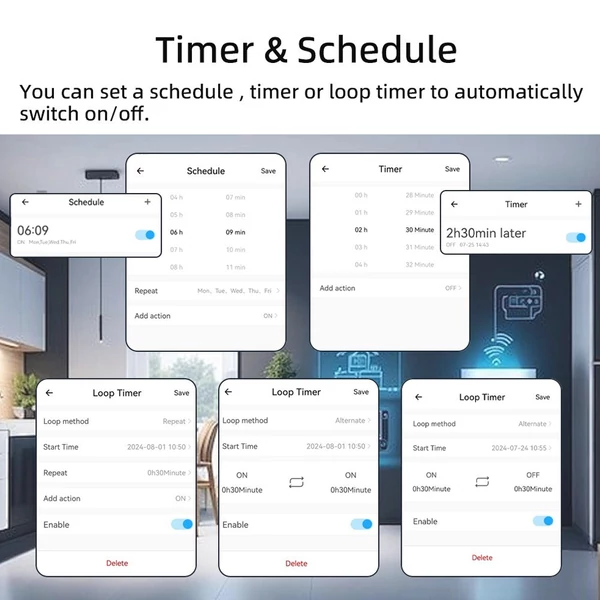 Ewelink wifi hőmérséklet- és páratartalom-kapcsoló, app vezérlés, adatstatisztika, IFTTT, Alexa, Google assistant - 1 m vízálló hőmérséklet-érzékelő
